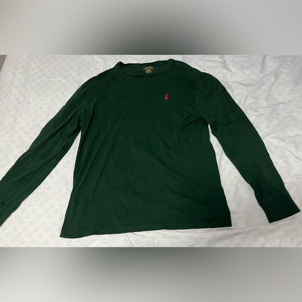 Polo Ralph Lauren green long sleeve tee. Size MEDIUM.